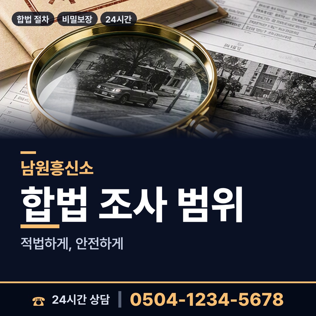 남원 도통동 결혼전신원조사 상담 안내